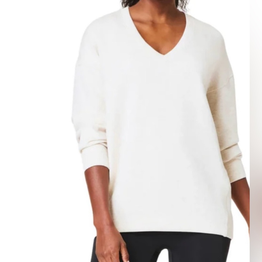 Spanx Brushed Air Essentials Tunic Heather Cream XS TP